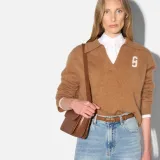 Polo Hals Dames Trui Merino Wol Cashmere Resort Camel
