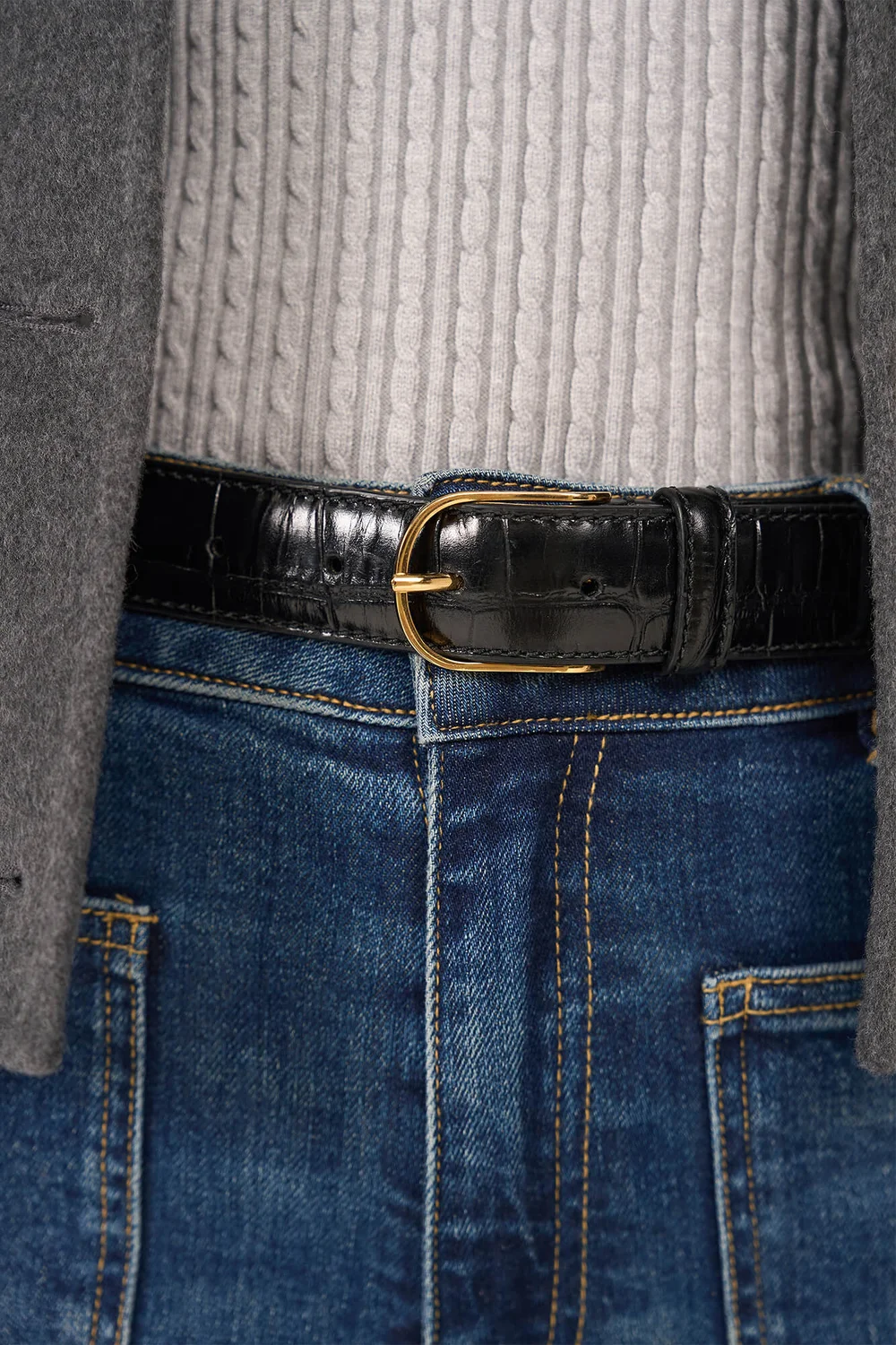Chase Zwart Goud Croco