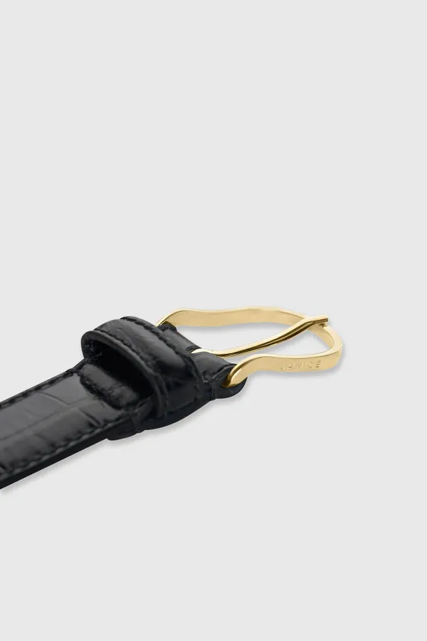 Chase Zwart Goud Croco