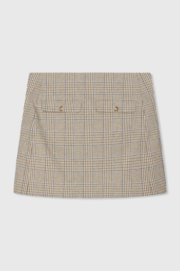 Rok Kort Ruiten Nade Beige