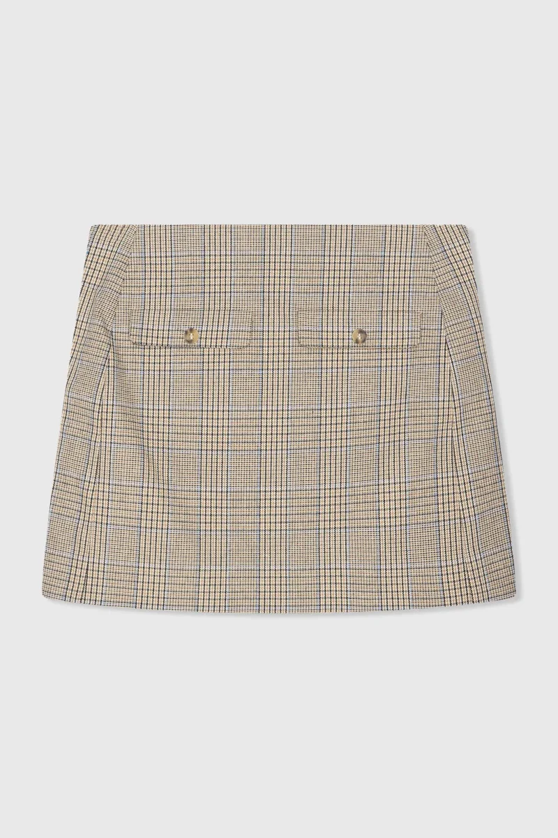 Rok Kort Ruiten Nade Beige