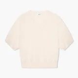 Cashmere Trui Dames Korte Mouw Romeo Off White