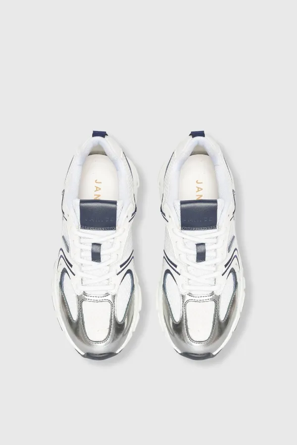 Runner Sneakers Dames Bolt Blauw Wit 703
