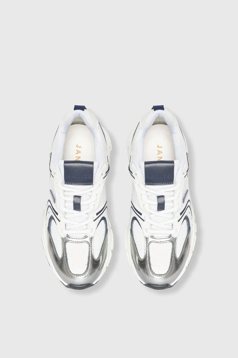 Runner Sneakers Dames Bolt Blauw Wit 703