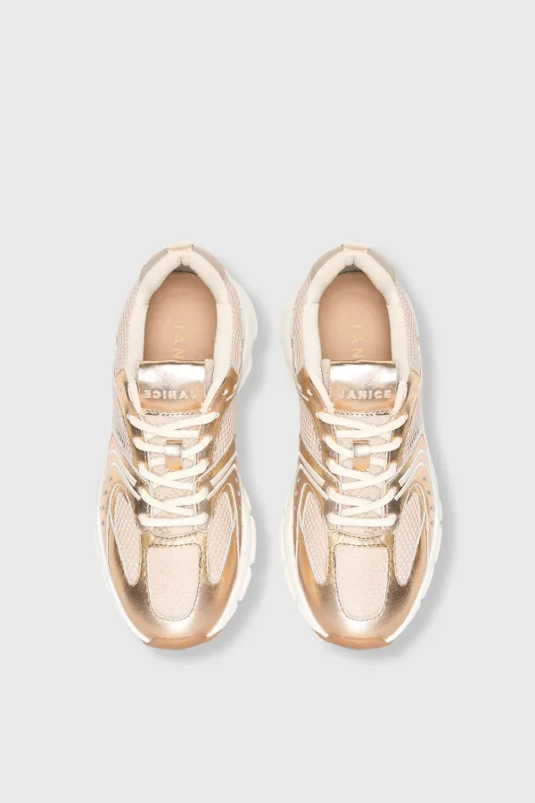 Runner Sneakers Dames Bolt Goud 777