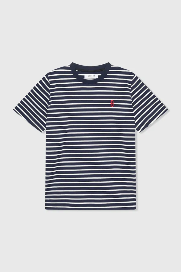 Rock Shirt Gestreept Donker Blauw