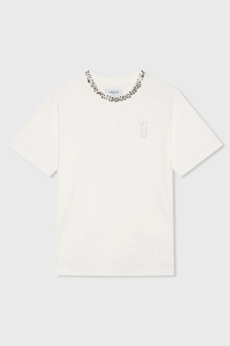 Shirt Dames Steentjes Rock Wit