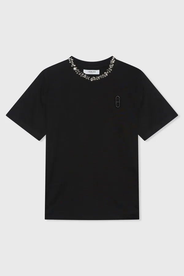 Shirt Dames Steentjes Rock Zwart