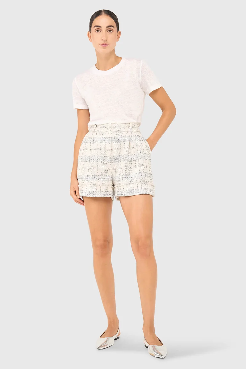 Arthur Shorts Off White Metallic