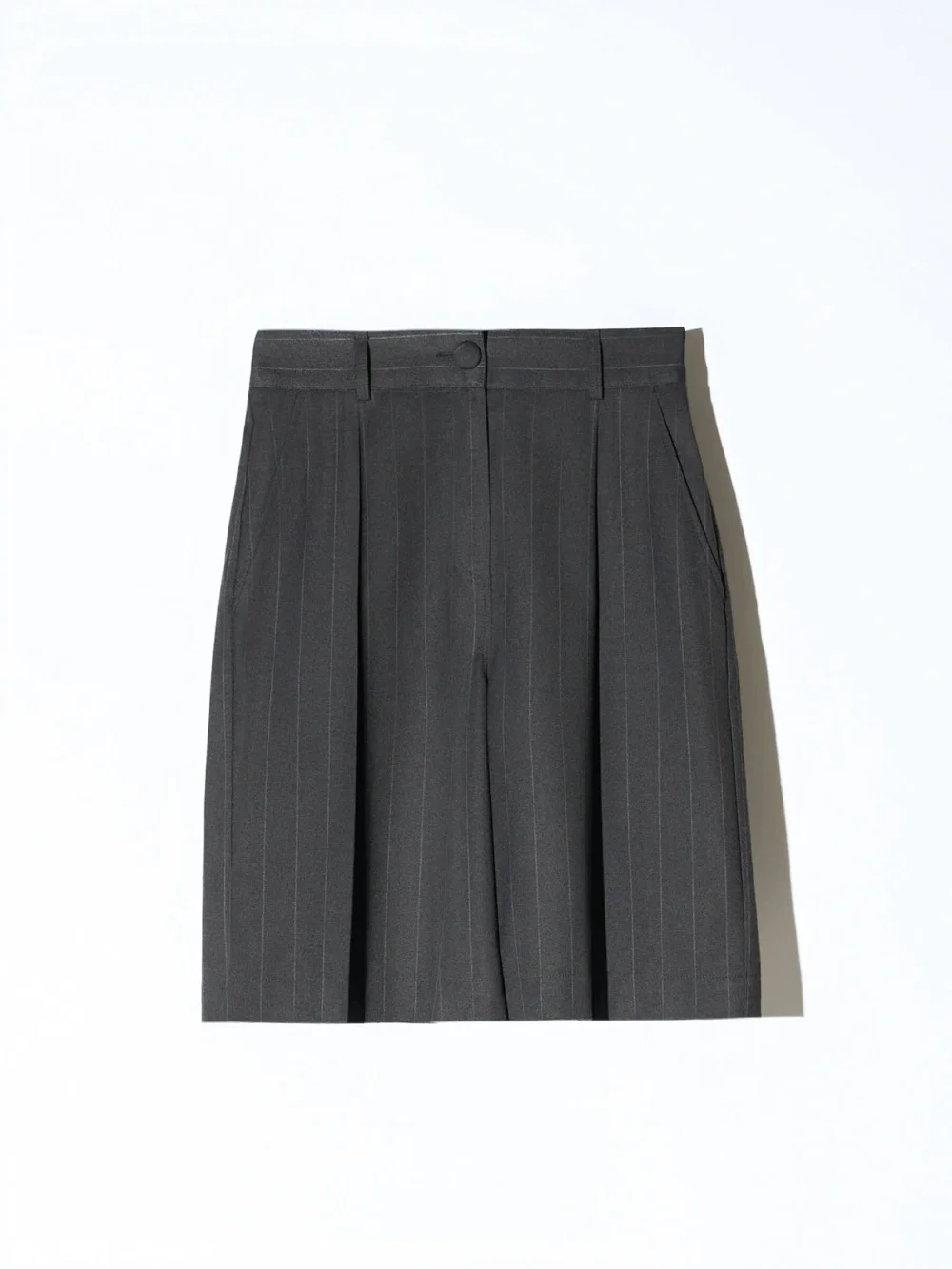 Shorts Broek Dames Rechte Pijp Zwart Krijtstreep Lou