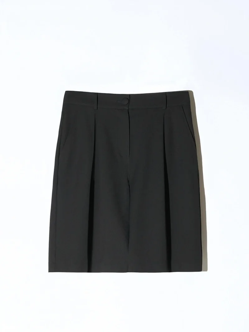 Shorts Broek Dames Rechte Pijp Zwart Lou