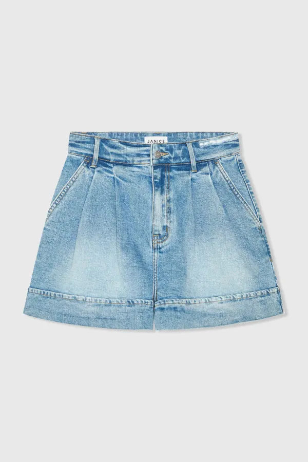 Shorts Jeans Dames Stretch Arthur Blauw 786