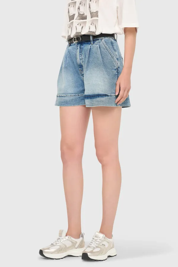 Shorts Jeans Dames Stretch Arthur Blauw 786