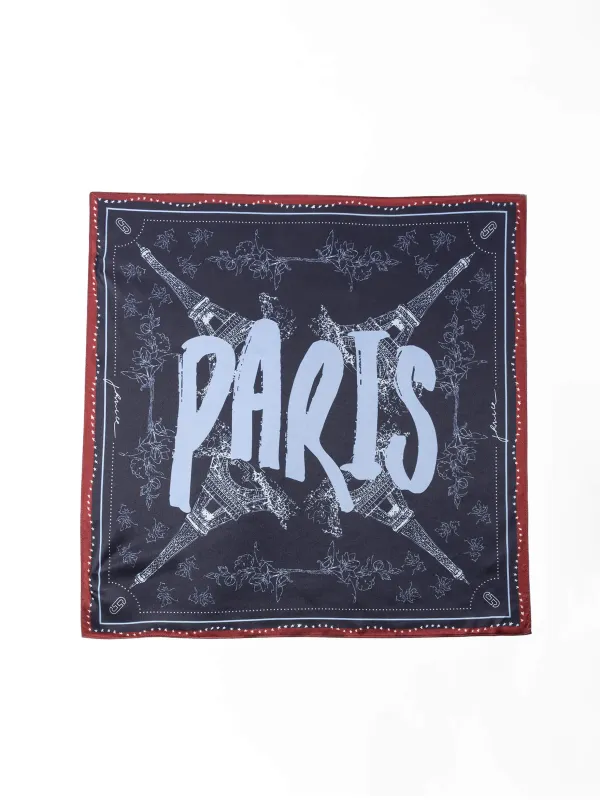 Zijden Sjaal Dames Effron Paris Blauw