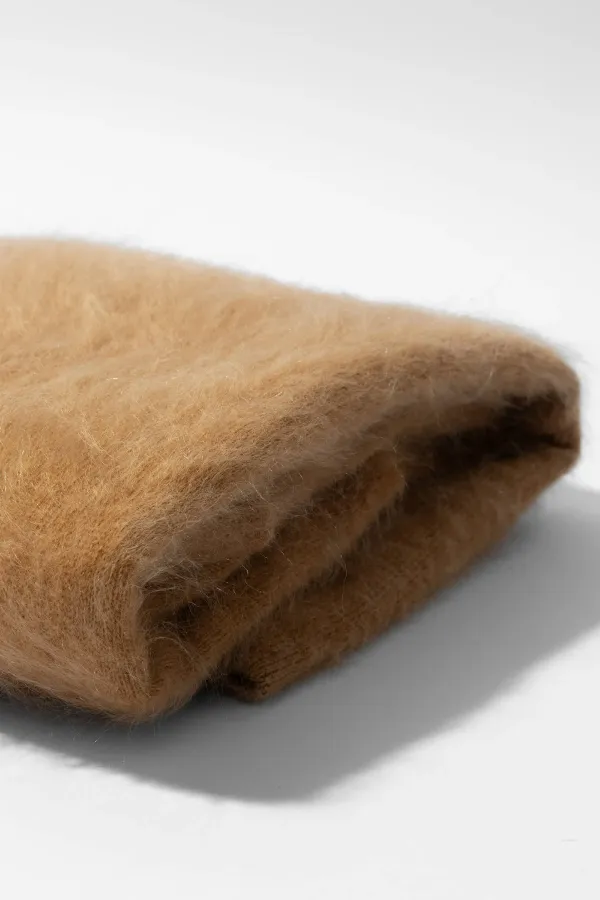 Brushed Cashmere Dames Sjaal Santos Camel