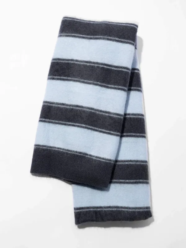 Brushed Merino Wol Dames Sjaal Santos Blauw Grijs
