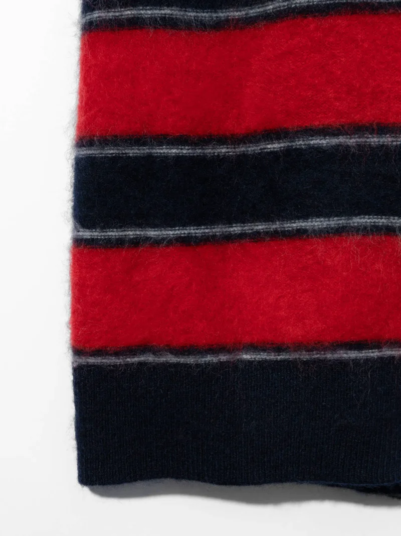 Brushed Merino Wol Dames Sjaal Santos Rood Blauw