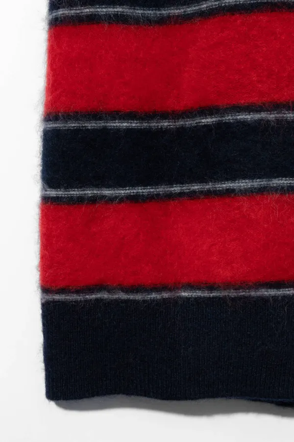 Brushed Merino Wol Dames Sjaal Santos Rood Blauw