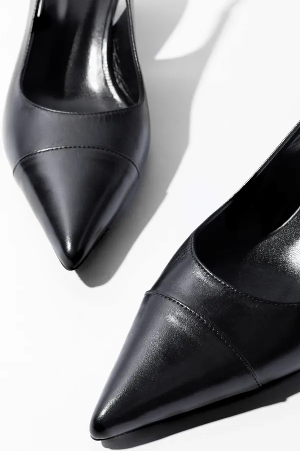 Leren Slingback Pumps Daylon Zwart