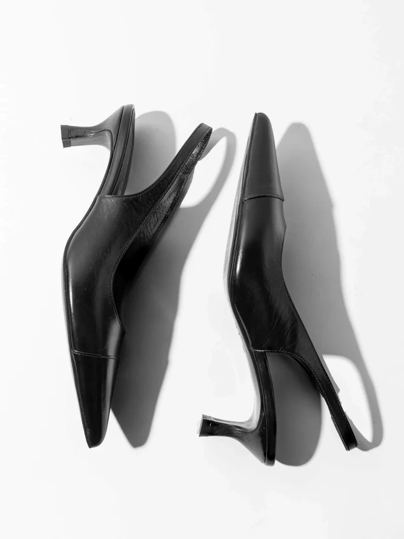 Leren Slingback Pumps Daylon Zwart
