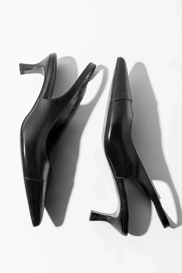 Leren Slingback Pumps Daylon Zwart