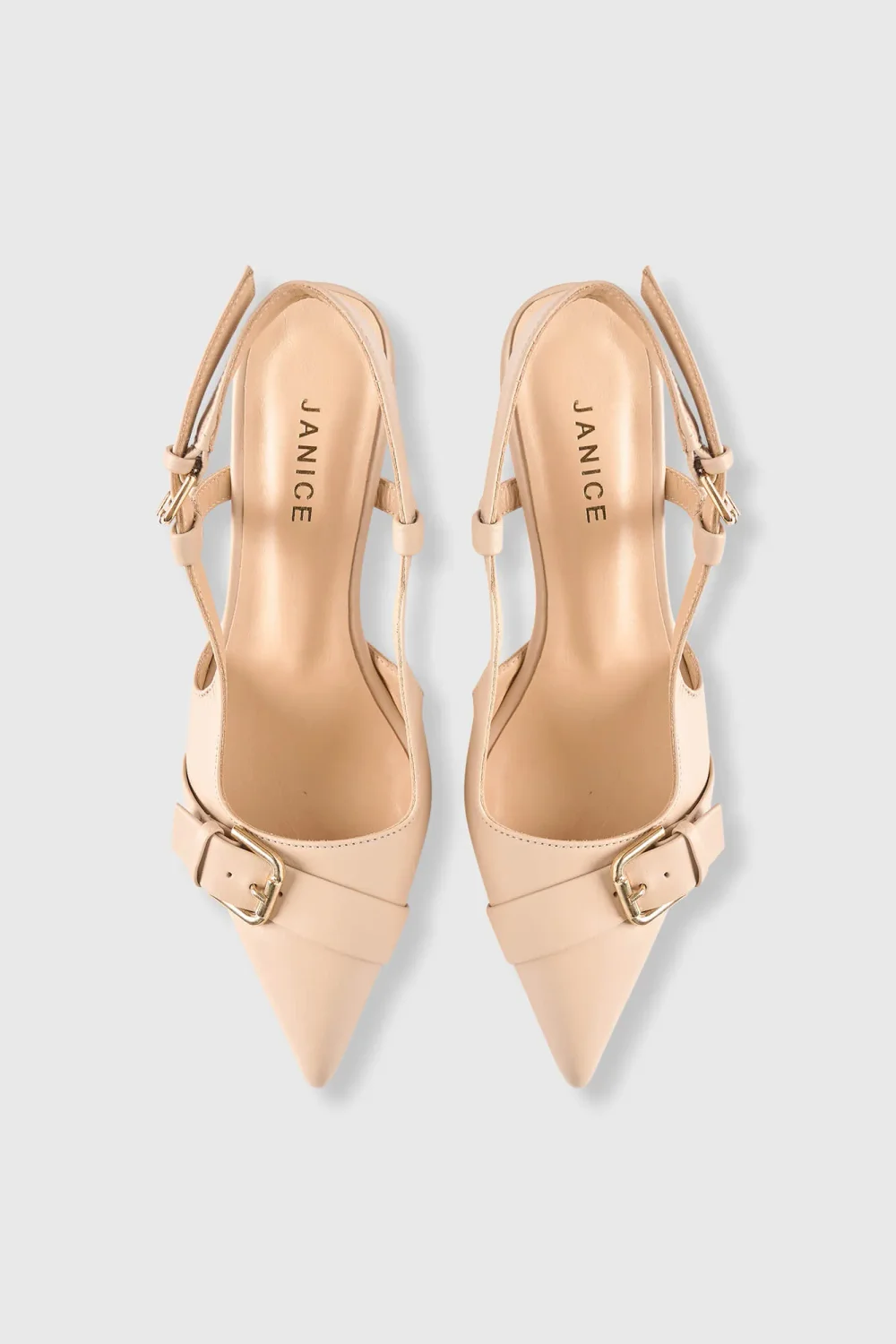 Slingbacks Dames Leer Hakje Roze Elio