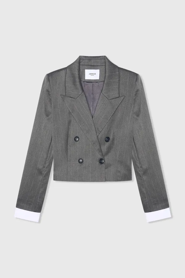 Stan Grijs Streep Lurex