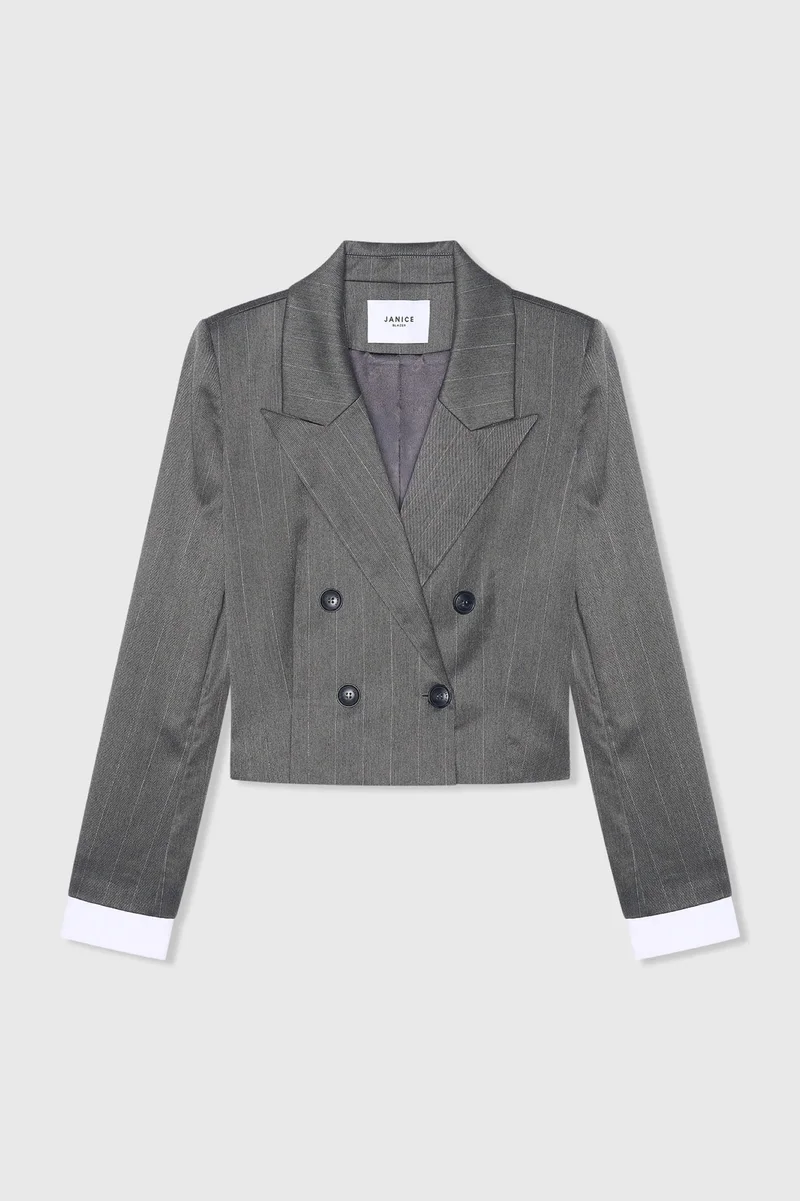 Stan Grijs Streep Lurex