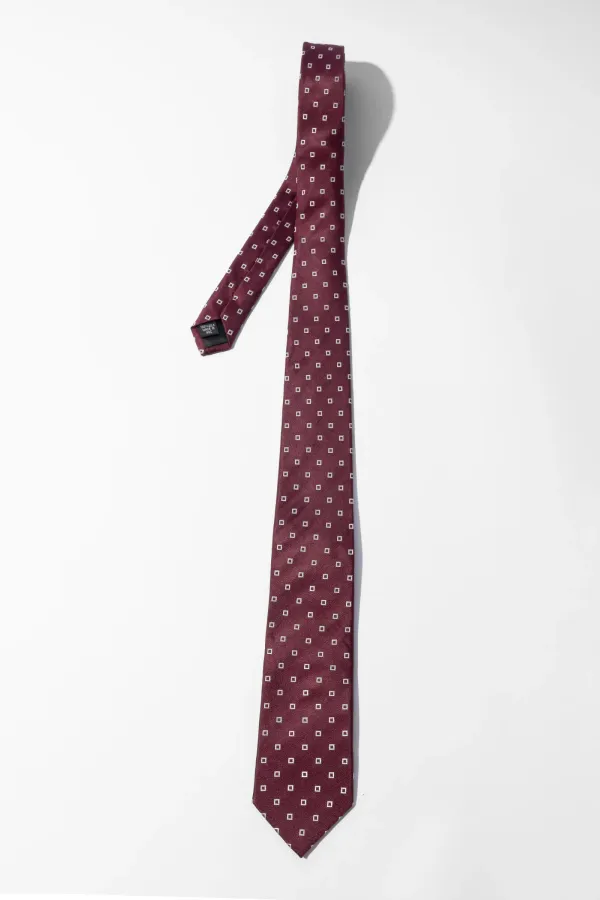 Stropdas Zijde Burgundy Sir