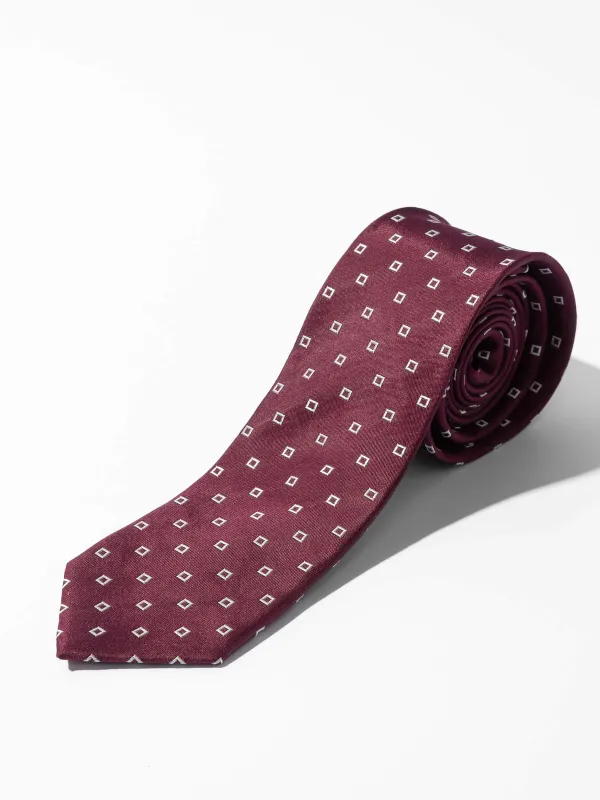 Stropdas Zijde Burgundy Sir