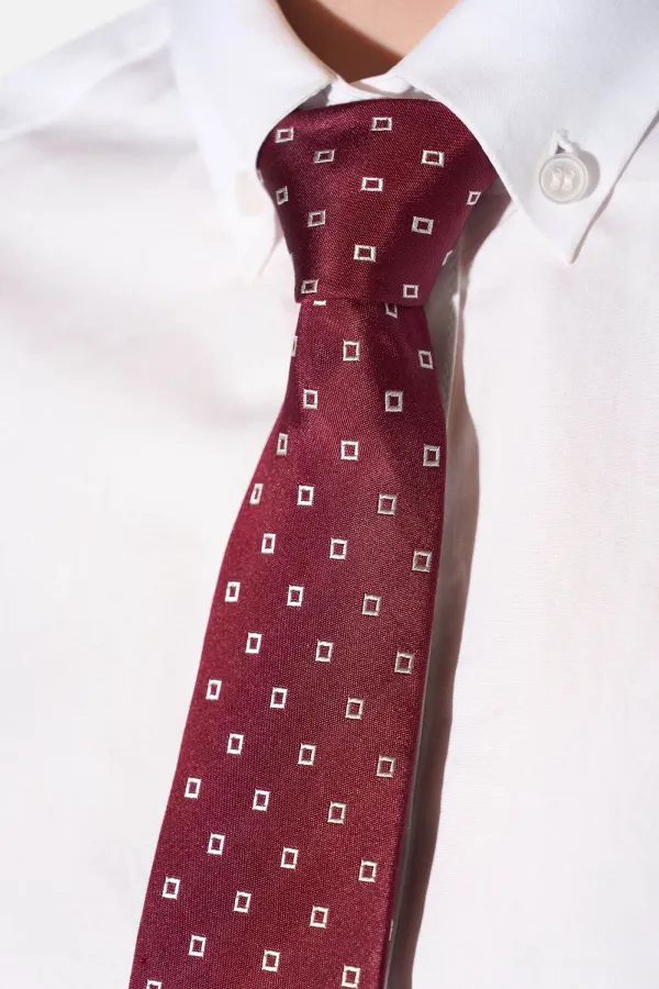 Stropdas Zijde Burgundy Sir