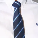 Stropdas Zijde Donker Blauw Strepen Sir