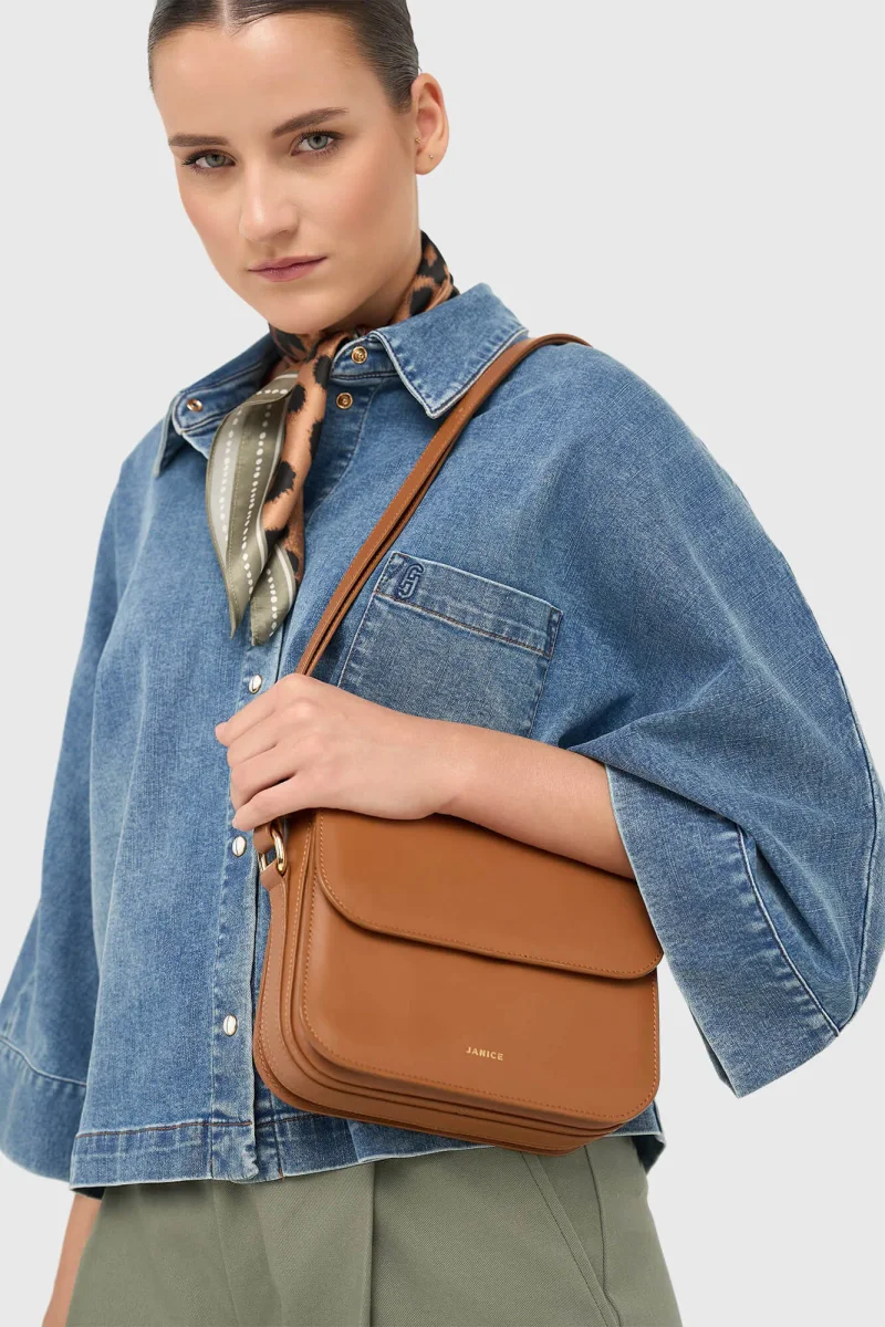 Leren Dames Tas Elias Camel