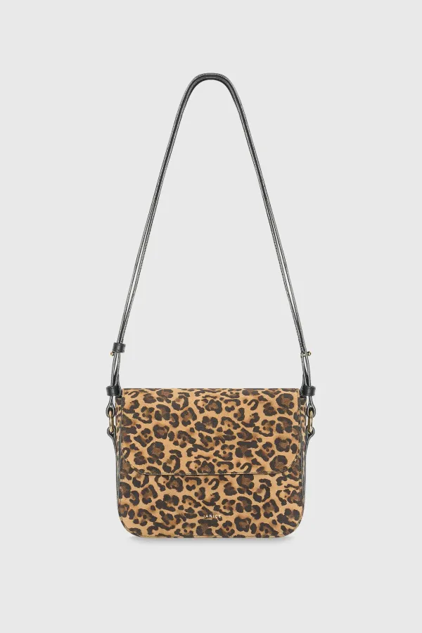 Leren Dames Tas Elias Panterprint Suede