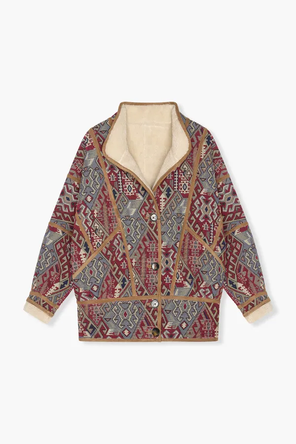 Jas Dames Jacquard Seth Aztec Red