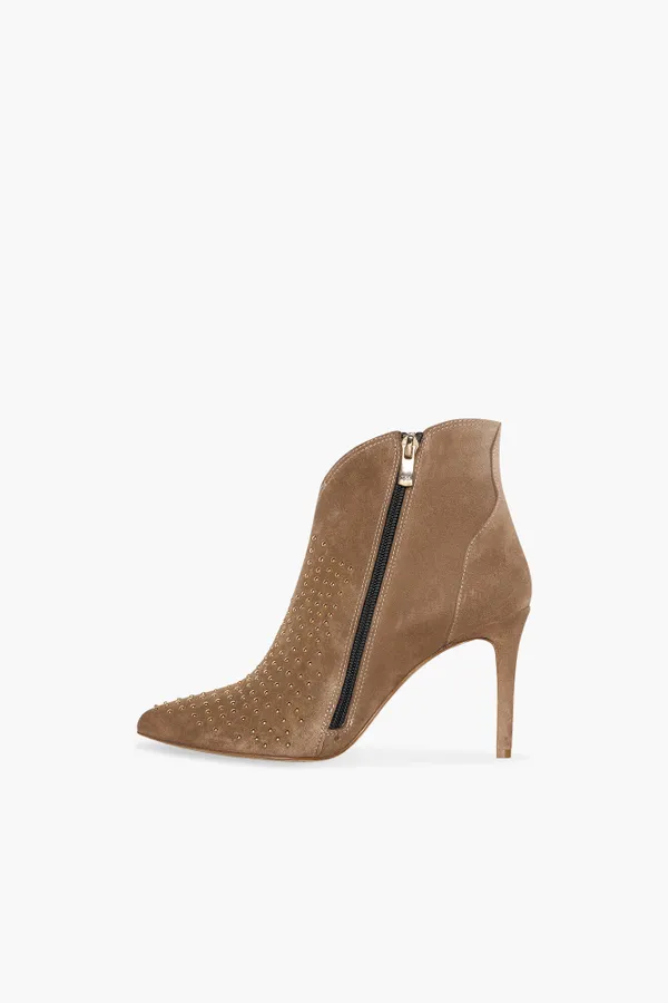 Laarsje Dames Suede Studs Stewart Cognac