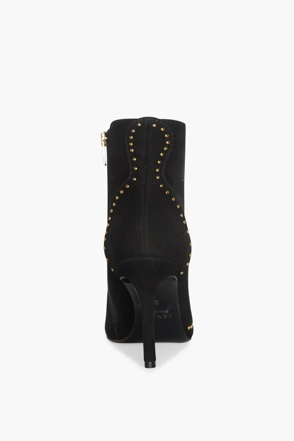 Laarsje Dames Suede Stewart Zwart Studs