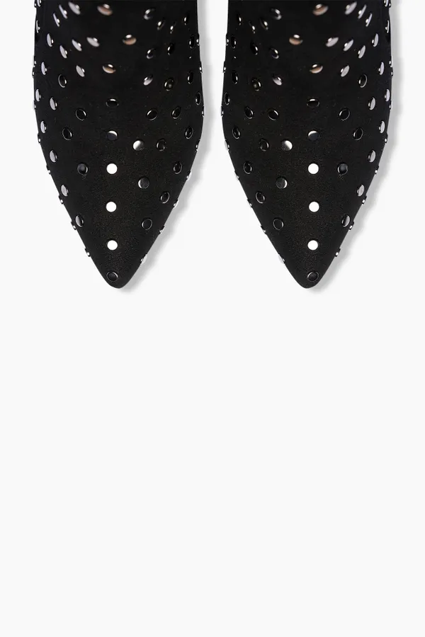 Laarsje Dames Suede Stewart Zwart Studs