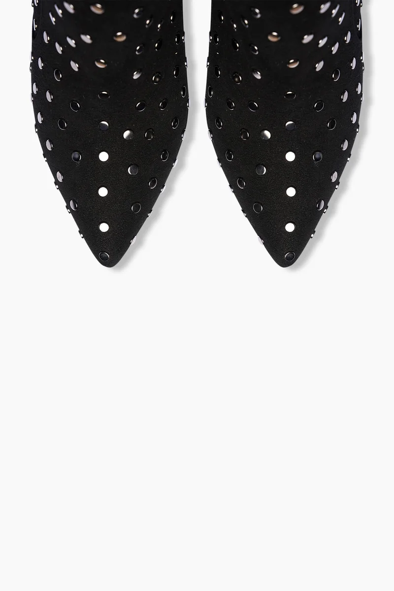 Laarsje Dames Suede Stewart Zwart Studs