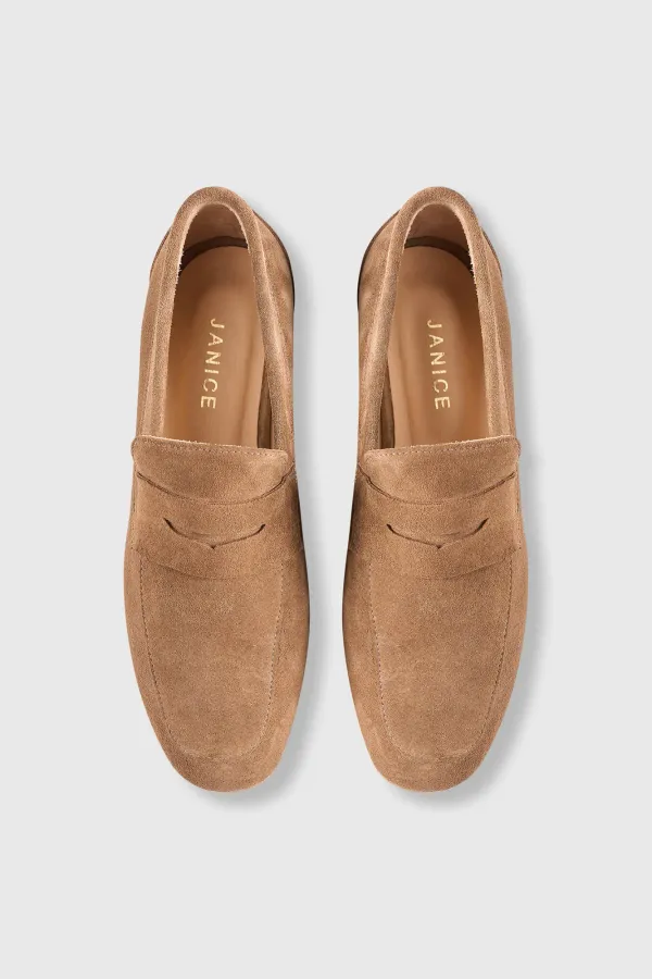Suede Loafer Dames Burt Bruin