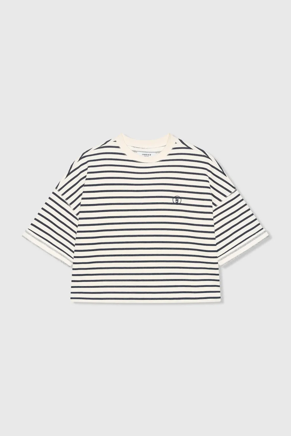 Sweater Dames Blauw Wit Strepen Katoen Aiden