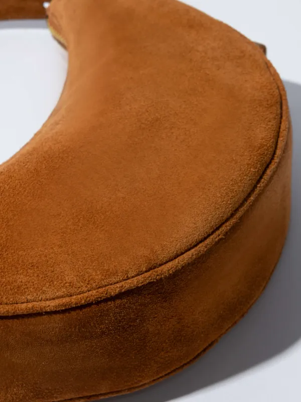 Leren Dames Schoudertas Suede Clyde Cognac