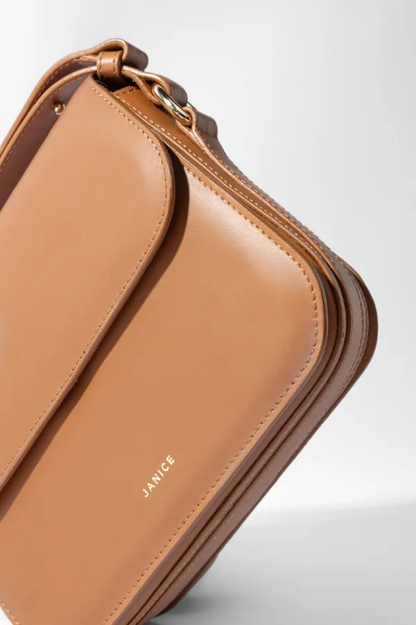 Leren Dames Tas Elias Camel