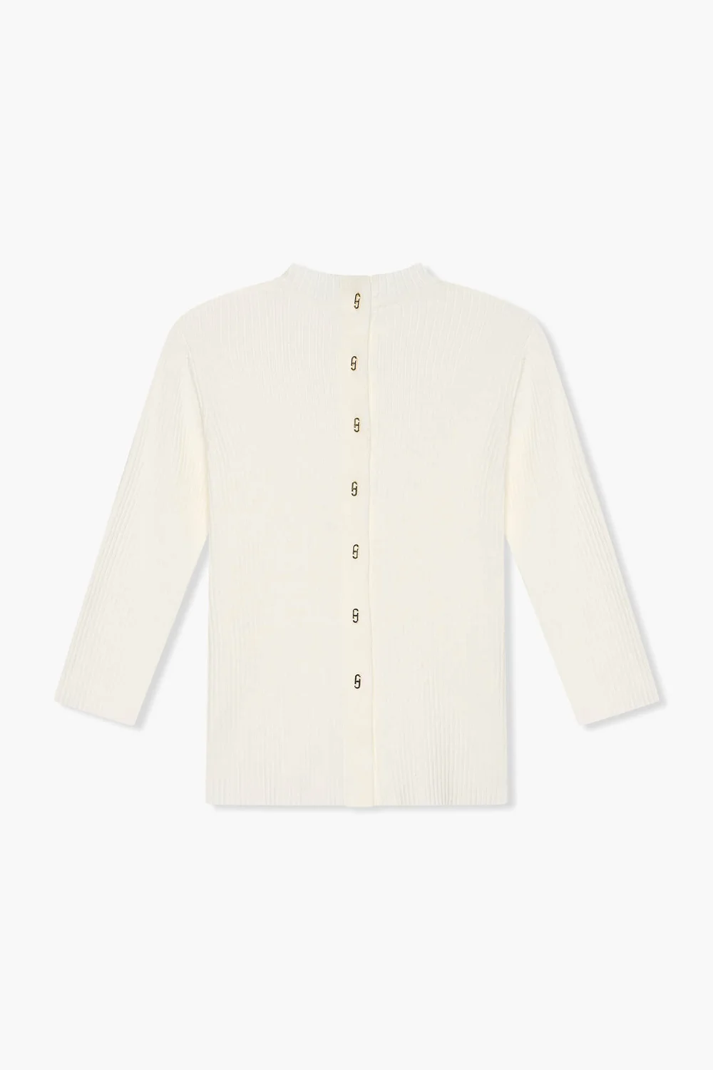 Top Gebreid Viscose Logo Drukker Rug Alec Off White