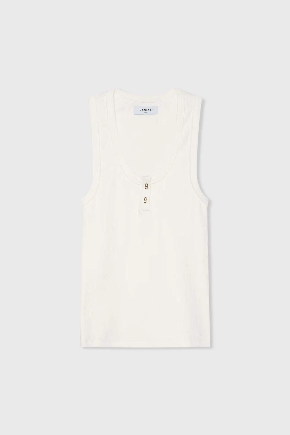 Tanktop Dames Katoen Logo Drukkers Rolf Wit