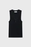 Tanktop Dames Katoen Logo Drukkers Rolf Zwart