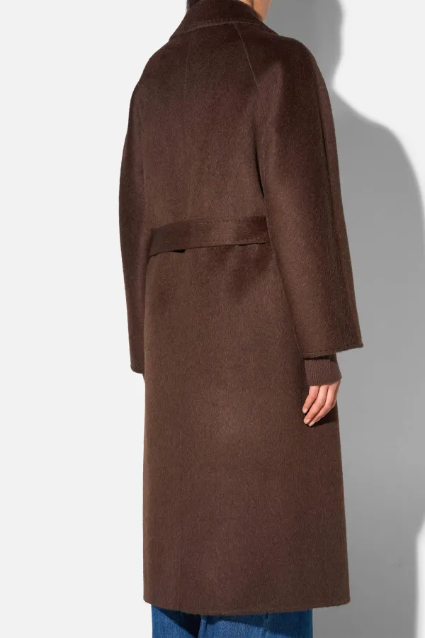 Trench Jas Lang Dames Yak Wol Detroit Bruin