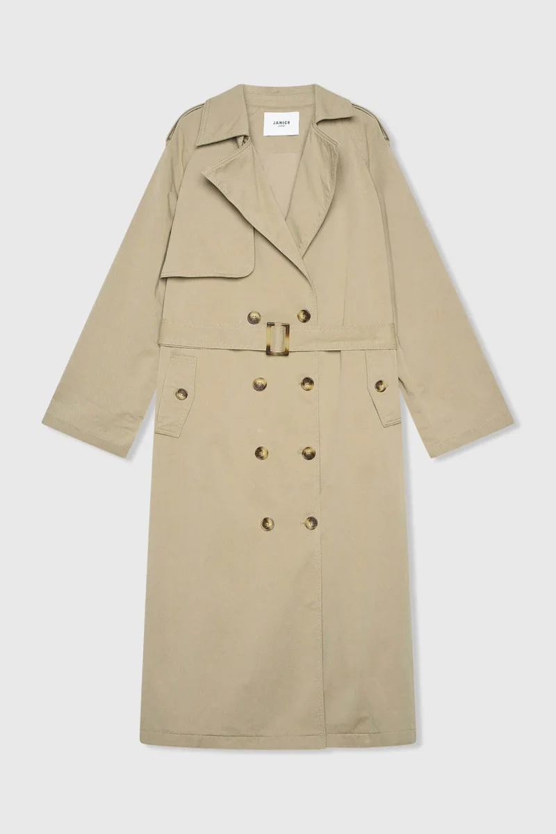 Trenchcoat Dames Oversized Cedric groen