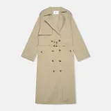 Trenchcoat Dames Oversized Cedric groen