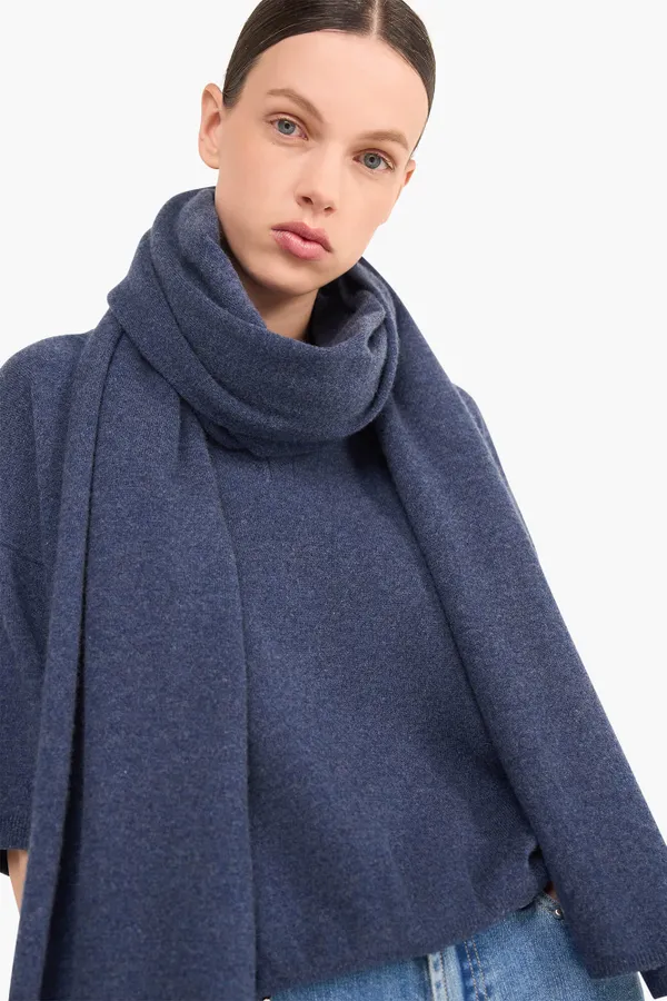 Cashmere Trui Dames Korte Mouw Romeo Blauw